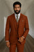 Wool Suit - Italian Made Business Suit by Statement Men's 3 Piece 100% Wool Modern Fit Suit - Sharp Plaid Pattern