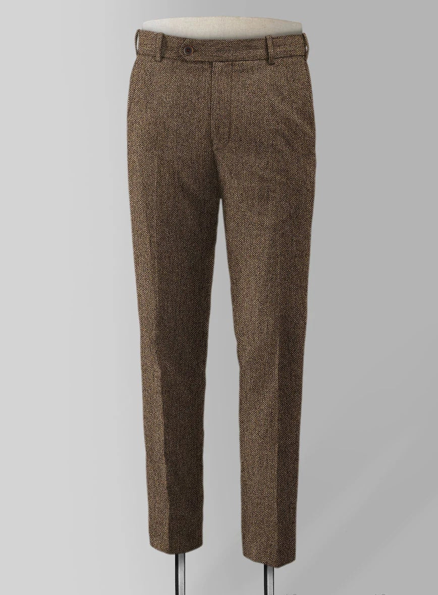 Rust Wool Tweed Suit – Heritage Herringbone Design for Men Modern Fit
