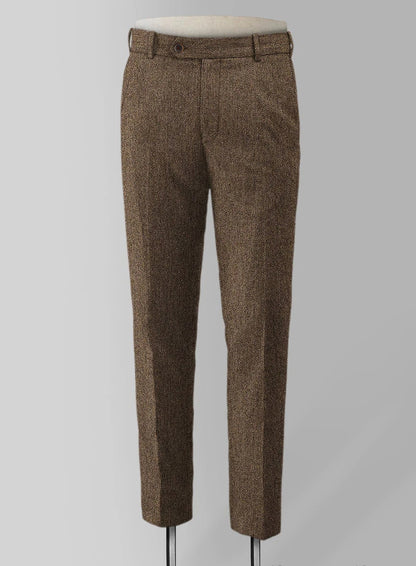 Rust Wool Tweed Suit – Heritage Herringbone Design for Men Modern Fit
