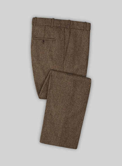 Rust Wool Tweed Suit – Heritage Herringbone Design for Men Modern Fit