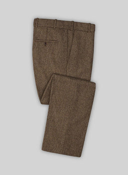 Rust Wool Tweed Suit – Heritage Herringbone Design for Men