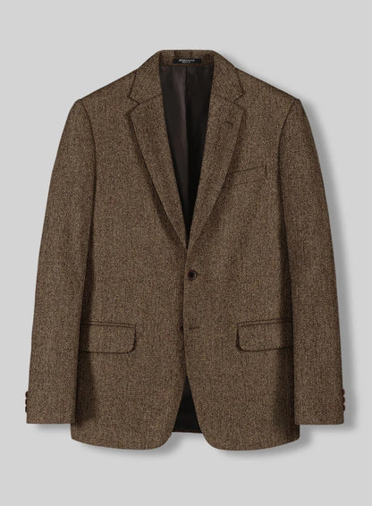 Rust Wool Tweed Suit – Heritage Herringbone Design for Men Modern Fit