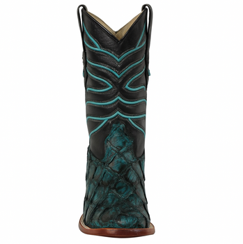 Rustic Turquoise Pirarucu Boots