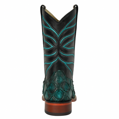 Rustic Turquoise Pirarucu Boots