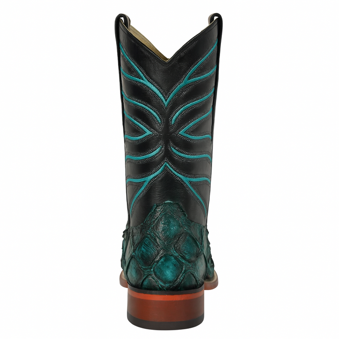 Rustic Turquoise Pirarucu Boots