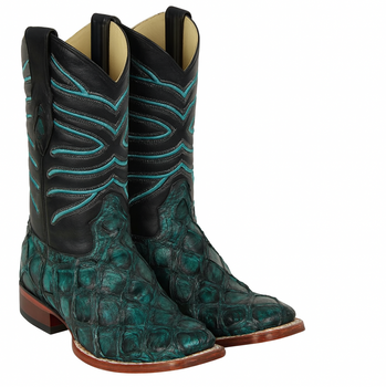Rustic Turquoise Pirarucu Boots
