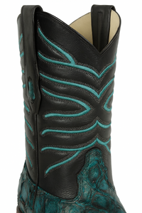 Rustic Turquoise Pirarucu Boots