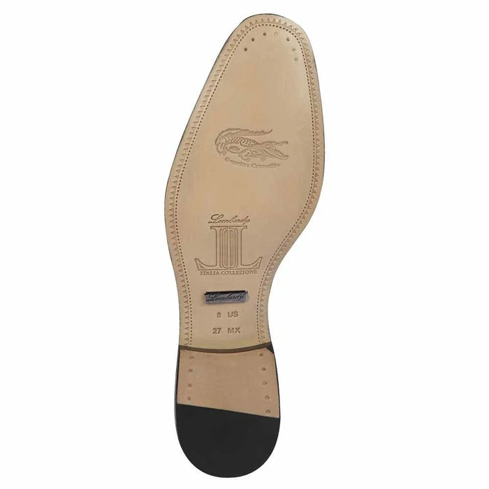 Men’s Black Genuine Crocodile and Calfskin Leather Slip-On Dress Shoes – Alligator Warehouse