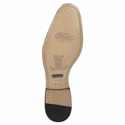 Men's Navy Exotic Leather Slip-On Loafers – Crocodile & Calfskin Blend by Alligator Warehouse - Image 2