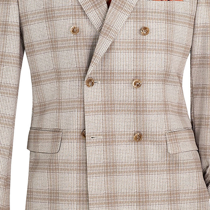 Men Regular-Fit Windowpane Blazer Jacket