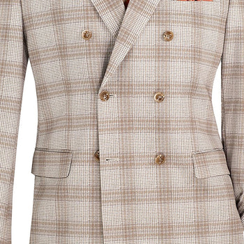 Men Regular-Fit Windowpane Blazer Jacket