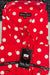Mens Fashion Polka Dot Dress Shirt – Red White Cotton French Cuff Design