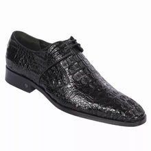 Men’s Black Genuine Full Crocodile Leather Lace-Up Dress Shoes