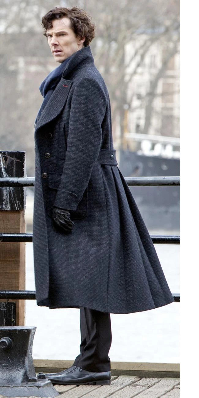 Men's Gray Wool Winter Coat – Classic Sherlock-Inspired Style