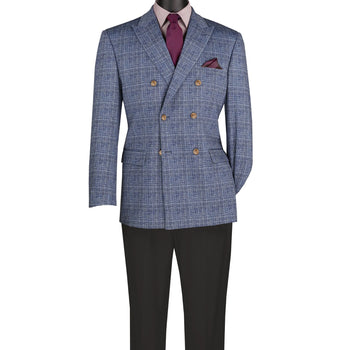 Men Regular-Fit Windowpane Blazer Jacket