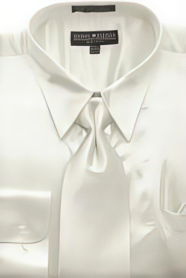 Fashion Cheap Priced Sale Ivory Shiny Silky Satin Men'S Dress Cheap Priced Shirt Online Sale