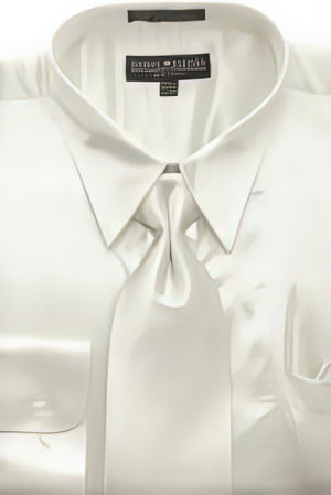 Fashion Cheap Priced Sale Ivory Shiny Silky Satin Men'S Dress Cheap Priced Shirt Online Sale