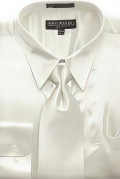 Fashion Cheap Priced Sale Ivory Shiny Silky Satin Men'S Dress Cheap Priced Shirt Online Sale