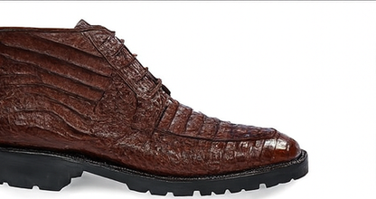 Los Altos Mens Brown Crocodile Chukka Boot ZA2060207 - Image 4