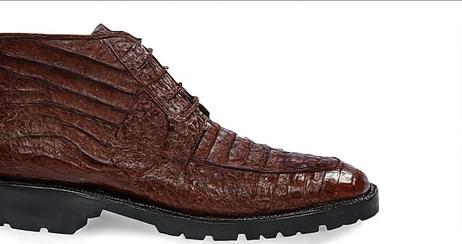 Los Altos Mens Brown Crocodile Chukka Boot ZA2060207 - Image 4