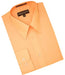 Peach Cotton Blend Convertible Cuffs Men's Dress Shirt