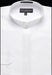 Men'S Collarless Embroidered Mandarin Banded Preacher Round Style Collar White Men'S Dress Shirt