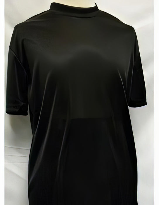 Men's Black Short Sleeve Mock Neck Shirts