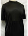 Men's Classy Mock Neck Shiny Short Sleeve Black Shirt
