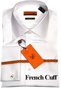 Men'S Shirt White Twill French Cuff