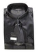 Fashion Cheap Priced Sale Men'S New Black Satin Dress Shirt Combinations Set Tie Combo Shirts Men'S Dress Shirt