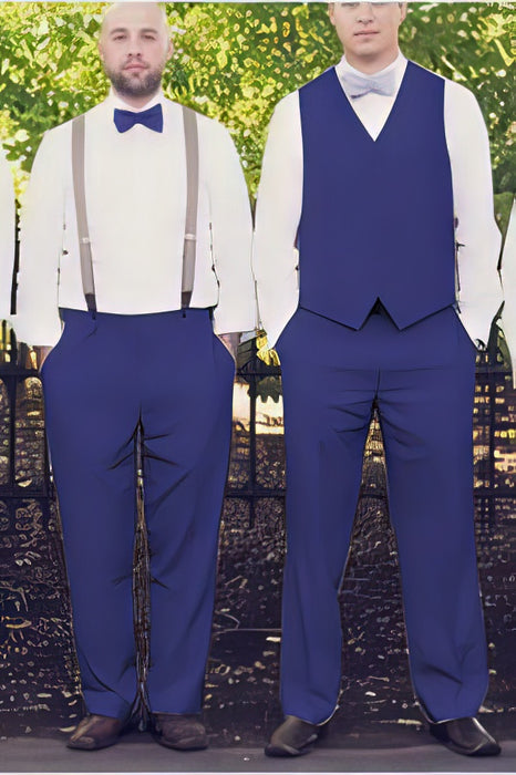 Men's Tuxedo Any Color Matching Dress Wedding Men's Vest ~ Waistcoat ~ Waist coat  & Pants Set Plus Any Color Shirt & Tie or Bow tie & Set Package
