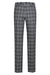 Mens Designer Slim Fit Peak Lapel Suit in Grey Windowpane Plaid