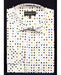Men'S High Collar Shirts DE Brown Big Cuff Polka Dot