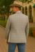 Saco vaquero - Western Sport Coat - Western Blazer- Men's Slim Fit Business Casual Summer Windowpane Plaid Suit In Light Tan