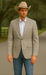 Saco vaquero - Western Sport Coat - Western Blazer- Men's Slim Fit Business Casual Summer Windowpane Plaid Suit In Light Tan