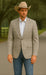 Saco vaquero - Traje Para Hombre - Western Sport Coat - Western Blazer- Men's Slim Fit Business Casual Summer Windowpane Plaid Suit In Light Tan