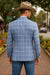 Saco vaquero - Western Sport Coat - Western Blazer- Men's Two Button Business Casual Double Windowpane Sport Coat In Blue