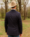 Saco vaquero - Western Sport Coat - Western Blazer- Mens Two Button Classic  Wool Stretch Sport Coat Blazer In Dark Navy Blue Windowpane Plaid