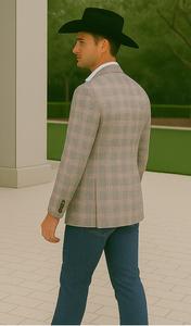 Saco vaquero - Western Sport Coat - Western Blazer- Men's Two Button Slim Fit Business Casual  Burgundy Sport Coat