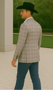 Saco vaquero - Western Sport Coat - Western Blazer- Men's Two Button Slim Fit Business Casual  Burgundy Sport Coat