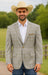Saco vaquero - Western Sport Coat - Western Blazer- Men's Two Button Windowpane Plaid Grey Sport Coat