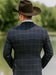 Saco vaquero - Western Sport Coat - Western Blazer - Mens Two Button Slim Fit Patch Pocket Cotton Blazer In Navy Windowpane