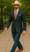 Saco vaquero - Western Sport Coat - Western Blazer- Mens Classic Fit Two Button Wool & Linen Sport Coat Blazer In Teal Blue Windowpane Plaid
