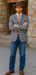 Saco vaquero - Western Sport Coat - Western Blazer - Mens Designer Two Button Slim Fit Notch Lapel Wool Suit In Bold Medium Grey Windowpane Plaid