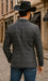 Saco vaquero - Western Sport Coat - Western Blazer - Men's Slim Fit 2 Button Sport Coat Blazer In Grey Windowpane Plaid