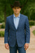 Saco vaquero - Western Sport Coat - Western Blazer- Men's Slim Fit Business Casual Teal Blue Plaid Sport Coat