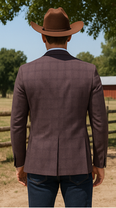 Saco vaquero - Western Sport Coat - Western Blazer - Men's Slim Fit Casual Sport Coat Blazer In Dark Rose Pink Plaid