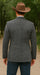 Saco vaquero - Western Sport Coat - Western Blazer- Mens Slim Fit Half Canvas Patch Pocket Summer Cotton Blazer In Charcoal Grey Windowpane Plaid