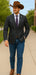 Saco vaquero - Western Sport Coat - Western Blazer - Mens Slim Fit Half Canvas Patch Pocket Summer Cotton Blazer In Grey Black Windowpane Plaid