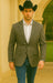 Saco vaquero - Western Sport Coat - Western Blazer- Men's Slim Fit Two Button Glen Plaid Sport Coat In Charcoal Grey